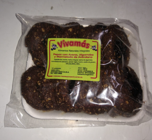 PEPAS DE ALGARROBA Y ARANDANOS X12 VIVAMAS