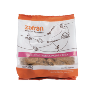 GALLETITAS AVENA. PASAS Y CHIA  X 150G ZAFRAN