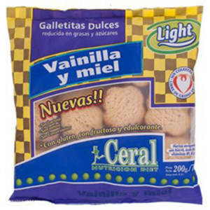 GALLETITAS LIGHT VAINILLA Y MIEL X190G CERAL