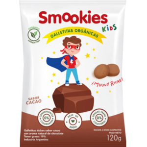 COOKIES ORGANICAS Y VEGANAS CHOCOLATE X120G SMOOKIES