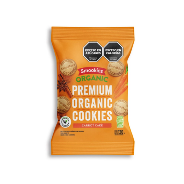 COOKIES ORGANICAS Y VEGANAS CARROT CAKE X120G SMOOKIES