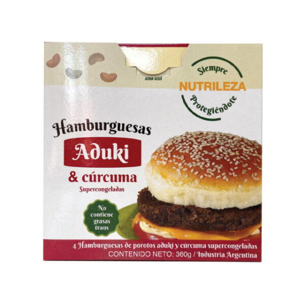 HAMBURGUESAS ADUKI Y CURCUMA X4UNID NUTRILEZA