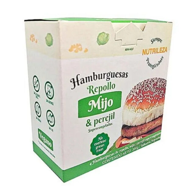 HAMBURGUESAS REPOLLO MIJO Y PEJERIL X4UNID NUTRILEZA